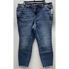 Old Navy Women's Jeans Super Skinny High-Rise Denim Light Wash Blue Plus Size 20
