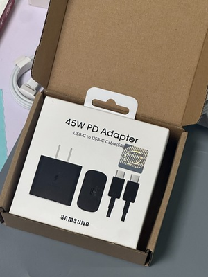 #ad NEW Samsung Galaxy 45 Watts USB C Super Fast Charging Wall Charger Cable $7.55