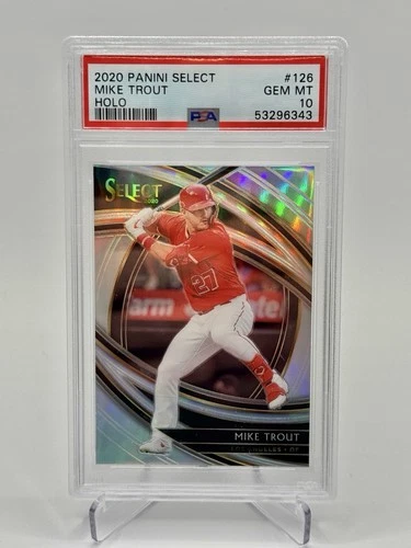 Mike Trout 2020 Panini Select Holo PSA 10 Gem Mint #126 Angels Prizm