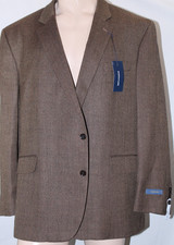 Stafford Blazer 52R Classic Fit Brown Signature Merino Wool 2 Button 2 Vent NWT