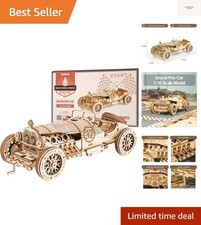 3D Wooden Puzzle for Adults-Mechanical Car Model Kits-Brain Teaser Puzzles-Ve...