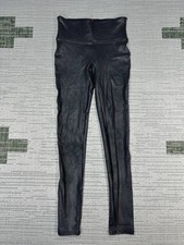 Spanx By Sara Blakely Leggings Women Small Black Nylon Stretch Low Rise Athletic