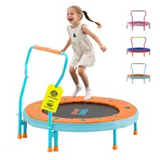 Mini Trampoline for Kids 3-6 with Super Safe Foam Handle Bar, 3ft Toddler Tra...