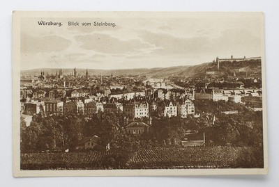 Postkarte AK - Würzburg, Blick vom Steinberg auf die Stadt