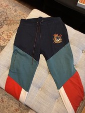 AKOO Jogger Pants Men's XXL Colorblock Navy/Teal/Red Drawstring Pockets A4