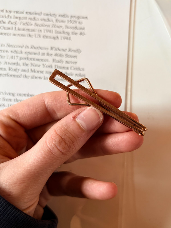 c. 1940 Swank Tie Clip owned by Rudy Vallée