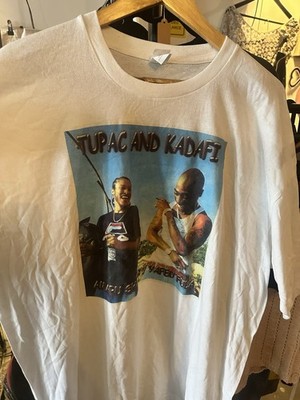 Vintage White Tshirt Tupac Shakur and Yaki Kadafi