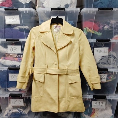 Carnaby Yellow Glam Jacket Vinyl Face Cotton Binded Size 12 A323 