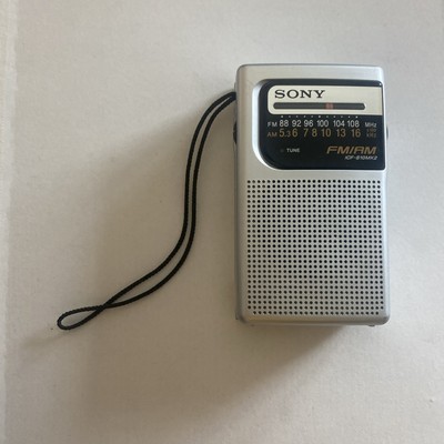 Sony ICF-S10MK2 Pocket Radio with Speaker - Silver - Working