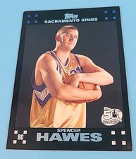 2007 Topps Spencer Hawes #120 Rookie Sacramento Kings Basketball Card. rookie card picture