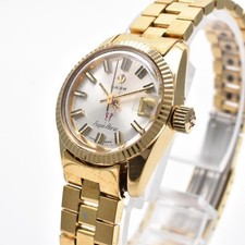 RADO Purple Horse Automatic Womens Watch Silver Dial Gold Bracelet Date