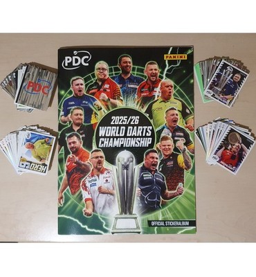 Panini PDC 2025/26 World Darts Championship - Complete Set - Album + 312 Stickers