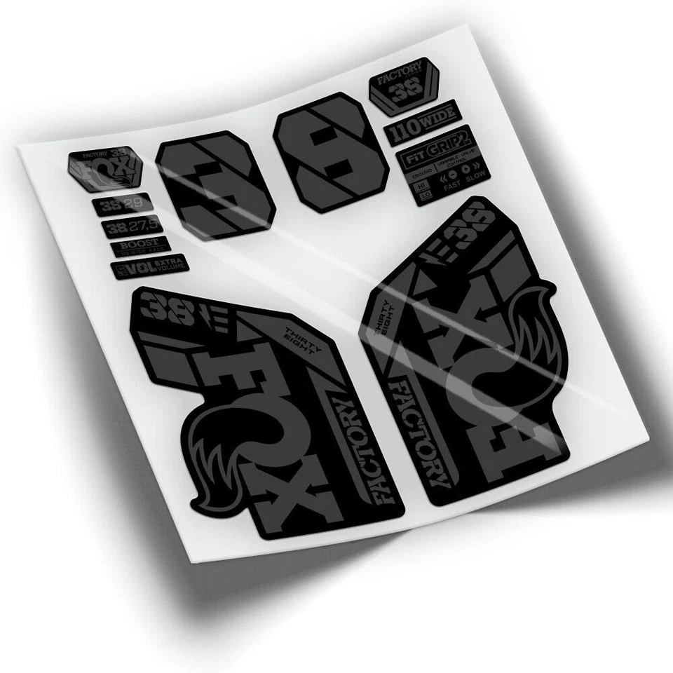 - SENZA MARCHIO/GENERICO - WP437 ADESIVI FORCELLA FOX 38 FACTORY 2021 - 2024 SET DECALS AUTOCOLLANTS