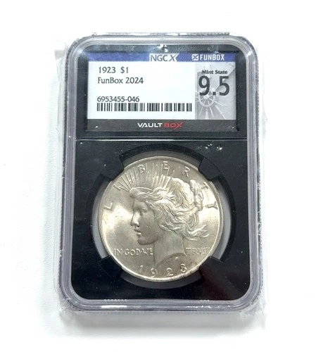1923 Peace Dollar NGC MS65 VAULTBOX 2024 NGCX MS9.5