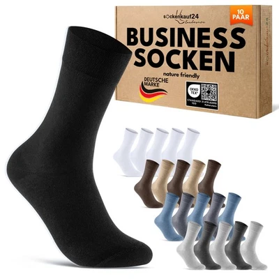 Premium Socken Komfortbund ohne Gummi ohne Naht Business Herren Damen Baumwolle - Bild 1 von 4