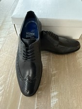 Nunn Bush Men's Wide Black Leather Wing Tip Oxford Size 9 W