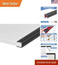 Durable Black EPDM Rubber Edge Trim - Self-Adhesive U Channel Design 10 FT