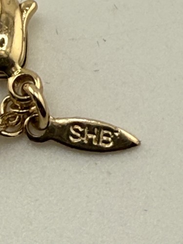 Avon Initial M Gold Tone necklace SHB Tag Shofel Bros 20 In AB-4 - Picture 4 of 6