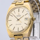 **Vintage 1977** OMEGA Seamaster Cal.1342 Quartz Push Crown Date Gold 34mm Men's