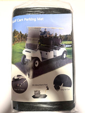Golf Parking Mat 61x39 In, Oil Absorbent Easy To Clean & Cut, Black.