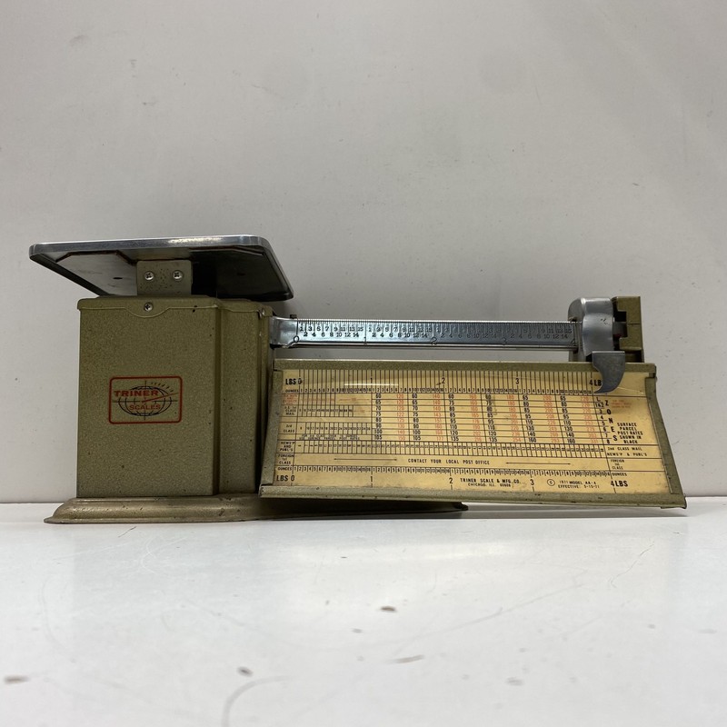 Vintage Triner Scale Model AA-4 4 LB Postal Shipping Beam Scale 1971 Industrial
