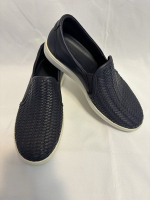 ECCO Soft Seven Woven Slip-On Sneakers Ombre Navy Nubuck Women s 7-7.5