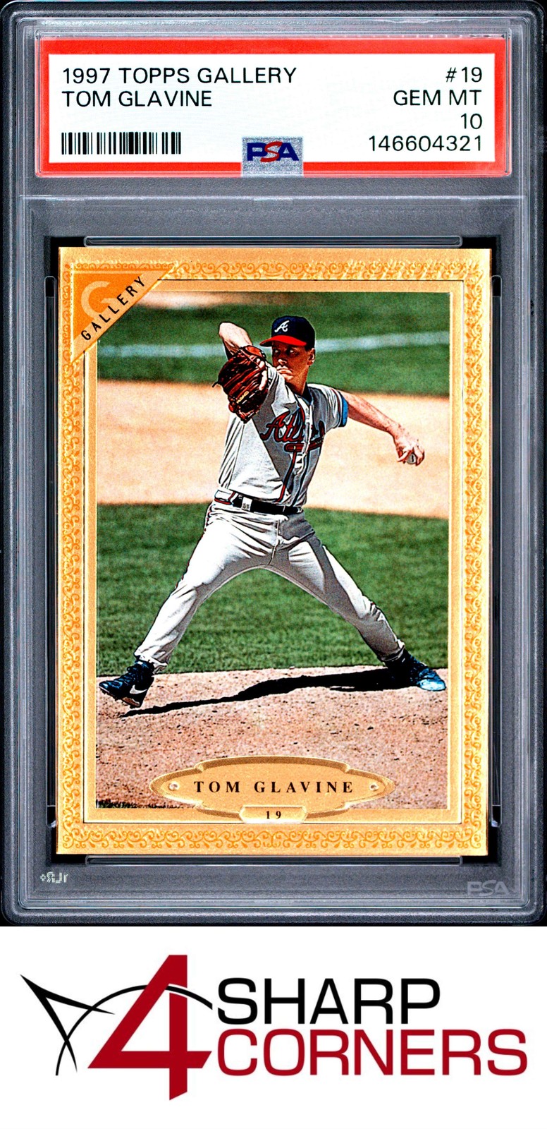 1997 TOPPS GALLERY #19 TOM GLAVINE BRAVES HOF PSA 10