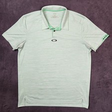 Oakley Polo Shirt Mens XL Green Tailored Fit Golf Athletic Performance Casual