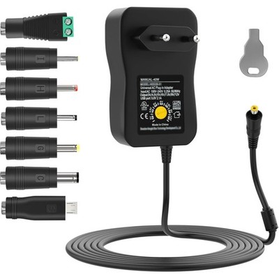 Universal Power Supply, 40 W AC to DC 3 V 4.5 V 5 V 6 V 7.5 V 9 V 12 V Adapte...