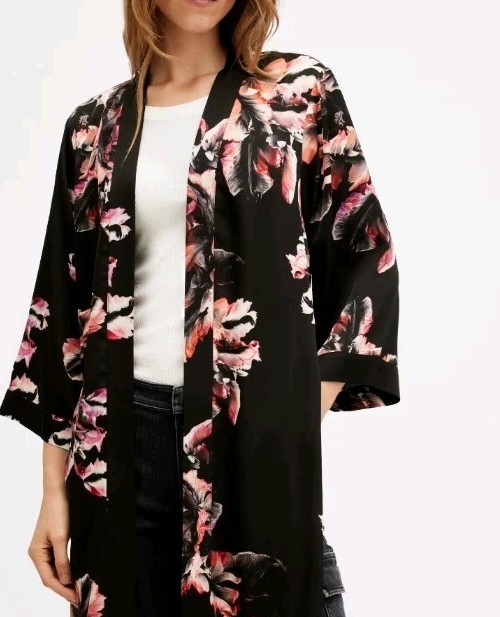 Allsaints Carine Longline Printed Kimono Uk Size 8 Bnwt Sold Out image 2