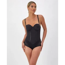 Maidenform Tummy Control Shapewear Bodysuit Black Size 36C 0900