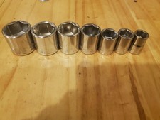 Craftsman SAE 3/8" Drive 6pt. 7 Piece Shallow SAE Fractional Socket Set