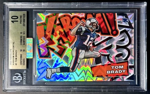 Tom Brady [Gold] #KH-1 card from 2022 Panini Absolute Kaboom Horizontal