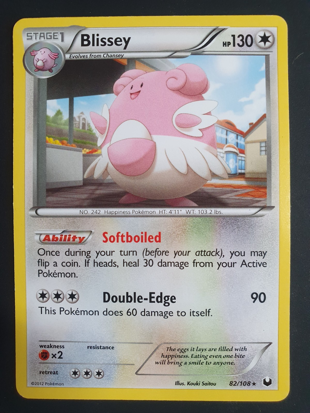 Blissey 82/108 - Dark Explorers Set - Pokemon Card - Excellent Condition