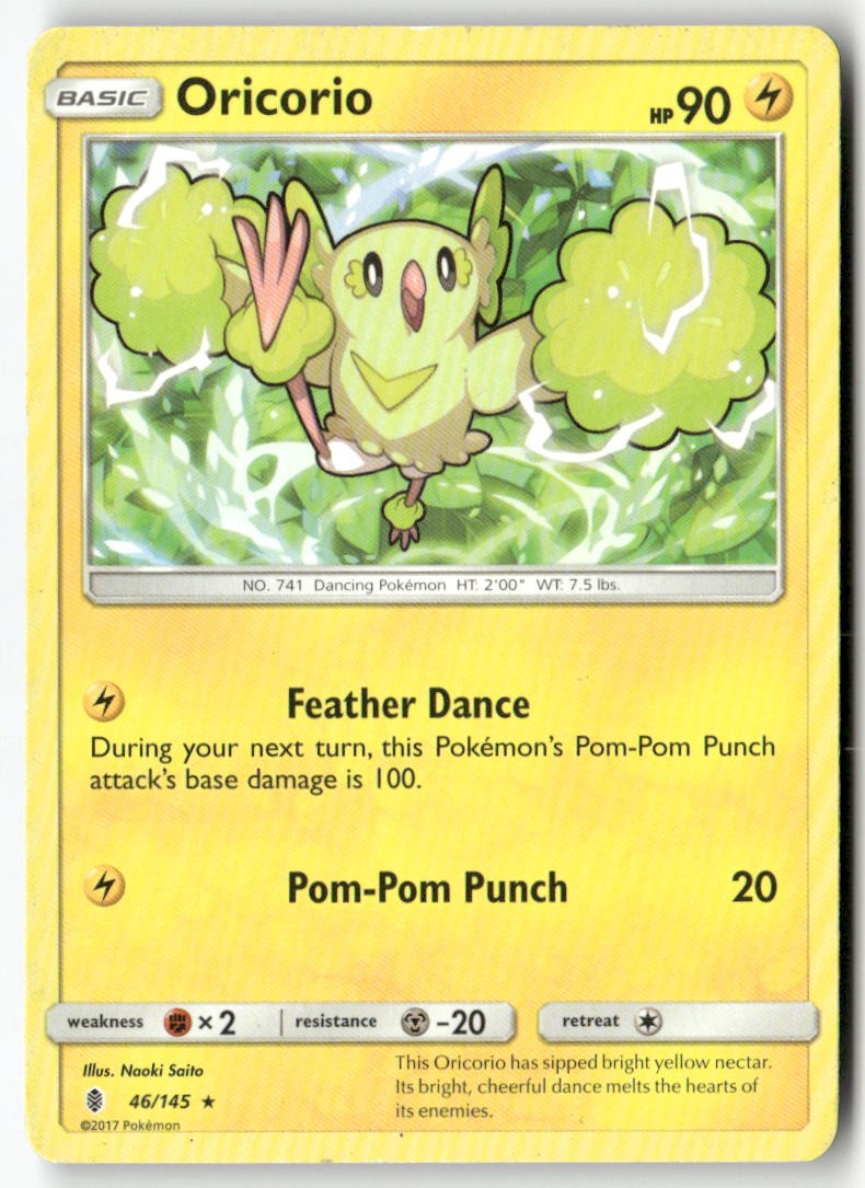 Oricorio 46/145 Rare Guardians Rising Pokemon Moderately Played