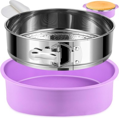 304 Stainless Steel Springform Pan 9 Inch Nonstick, Leakproof Cheesecake Pan wit