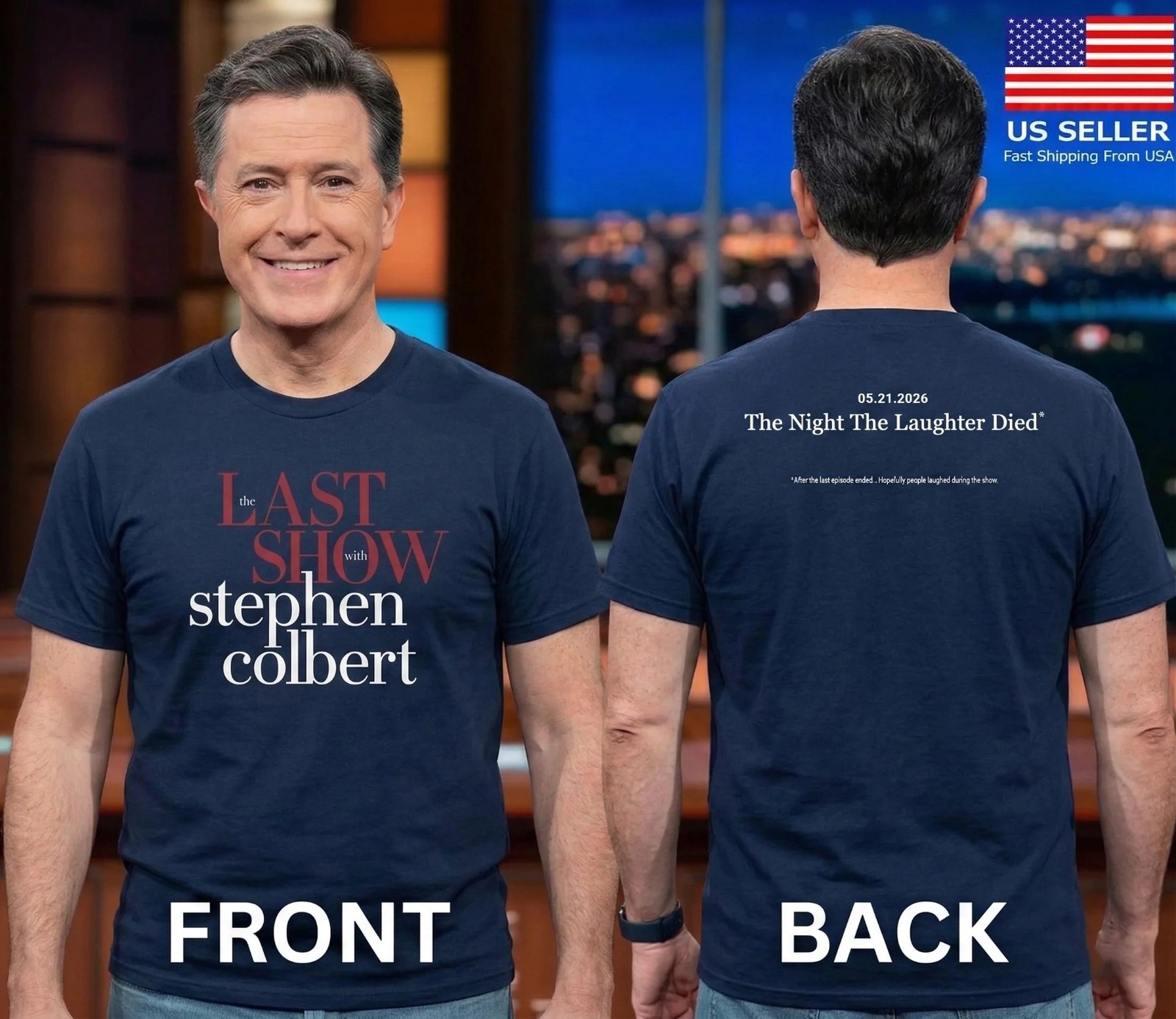 Late Night Comedy Tee The Last Show With Stephen Colbert 2026 T-shirt