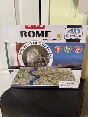 4D Cityscape Time Puzzle Vatican City Rome 1200+pc NEW Historical Map  ️