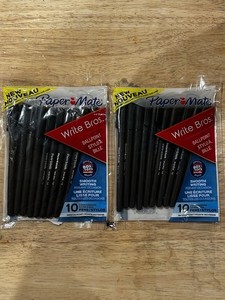 2x Paper Mates Black Ink Medium Point 2x10 20 Total Pens