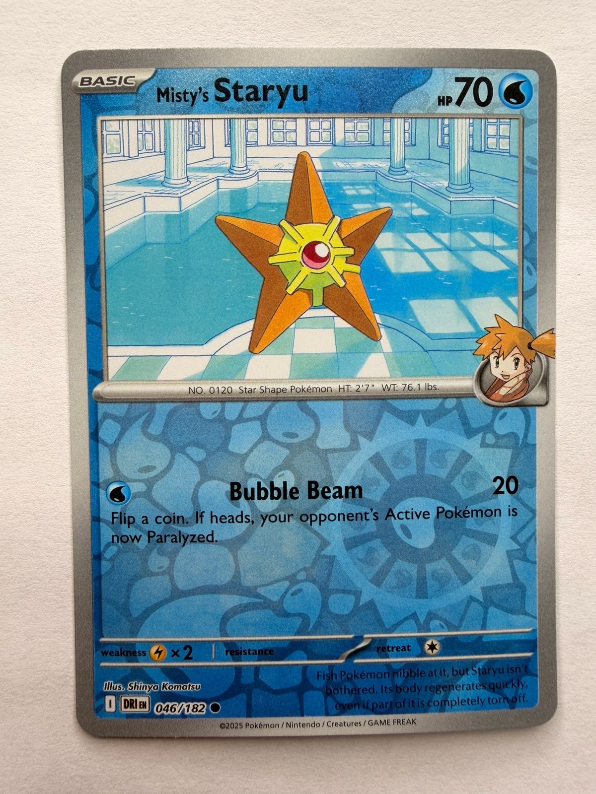 Misty’s Staryu #46/182 Reverse Holo Destined Rivals Pokemon NM
