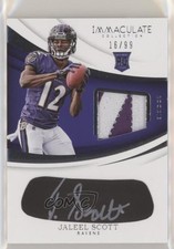 2018 Panini Immaculate Rookie Eye Black Jerseys 16/99 Jaleel Scott Auto 7zf
