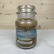 Yankee Candle Sun & Sand Large Glass Jar Candle 22 oz Single Wick NEW