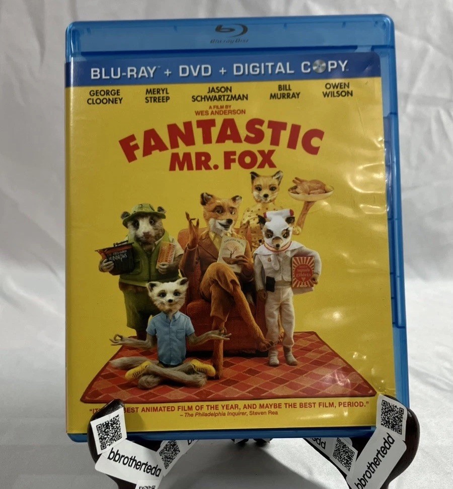 Fantastic Mr. Fox Blu-ray DVD Wes Anderson George Clooney Animated Movie
