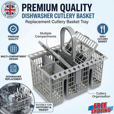 NEW Premium Quality Dishwasher Cutlery Basket Tray For Hotpoint Indesit - Grey