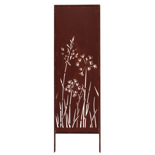 Sichtschutz Metall 160 cm x 50 cm Edelrost Rostoptik Sichtschutz für Garten Rost - Zdjęcie 1 z 3