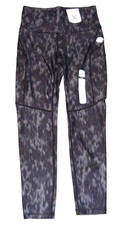 NWT Xersion Womans high rise 7/8 ankle Black print EverContour Leggings Sz SMALL