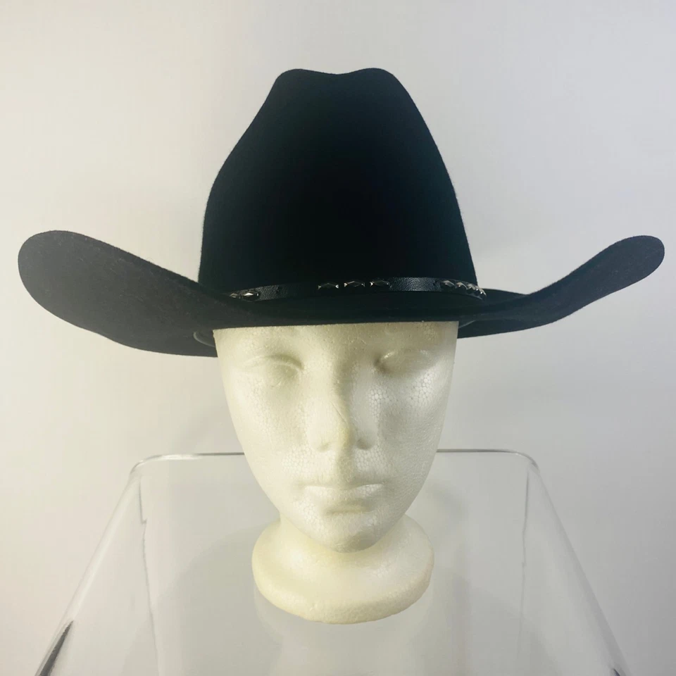 Bailey Alamo XX 7 1/8 22cm Circ Wool Cowboy Rivet Hat   4" Brim Cattleman USA - Image 3 of 4