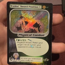 1x DBZ CCG TRUNKS SWORD POSITION 1 HOLO FOIL 87 TRUNKS SAGA DRAGON BALL Z
