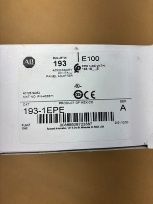 Lot of 2x Allen-Bradley 193-1EPE DIN Rail/Panel Adapter Frame E Accessory