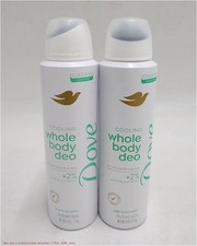 LOT OF 2 Dove Whole Body Deodorant Cooling Spray Sage Lavender Aluminum Free